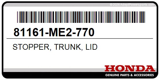 Honda 81161-ME2-770 Stopper, Trunk, Lid