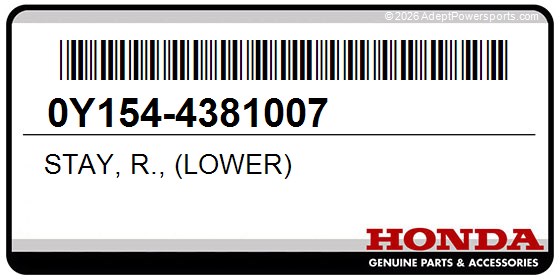 Honda 0Y154-4381007 Stay, R., (Lower)