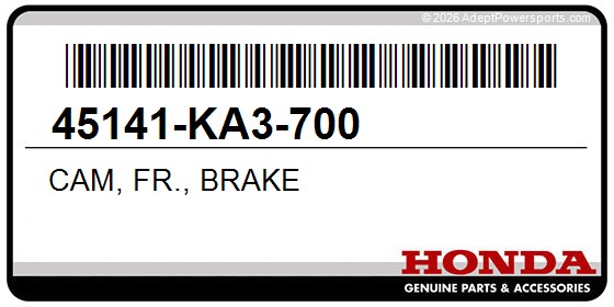 Honda 45141-KA3-700 Cam, Fr., Brake