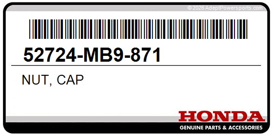 Honda 52724-MB9-871 Nut, Cap