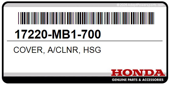 Honda 17220-MB1-700 Cover, A/Clnr, Hsg