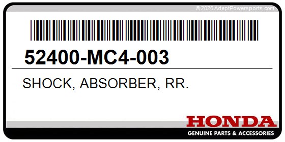 Honda 52400-MC4-003 Shock, Absorber, Rr.