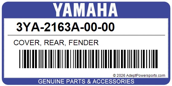 Yamaha 3YA-2163A-00-00 Cover, Rear, Fender