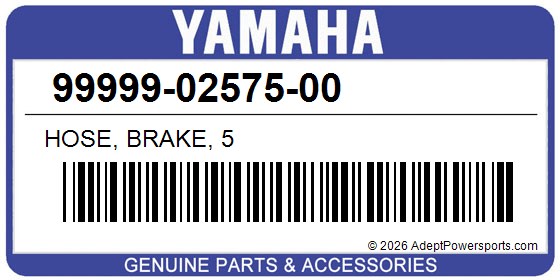 Yamaha 99999-02575-00 Hose, Brake, 5