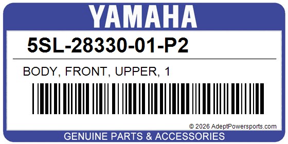 Yamaha 5SL-28330-01-P2 Body, Front, Upper, 1