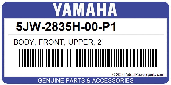 Yamaha 5JW-2835H-00-P1 Body, Front, Upper, 2