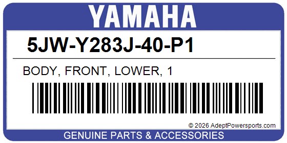 Yamaha 5JW-Y283J-40-P1 Body, Front, Lower, 1
