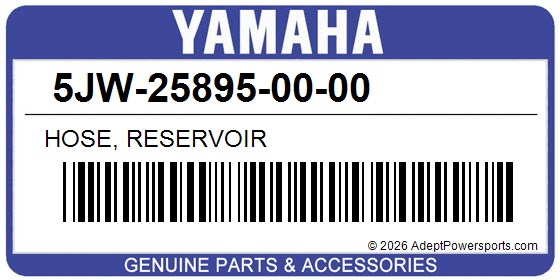 Yamaha 5JW-25895-00-00 Hose, Reservoir