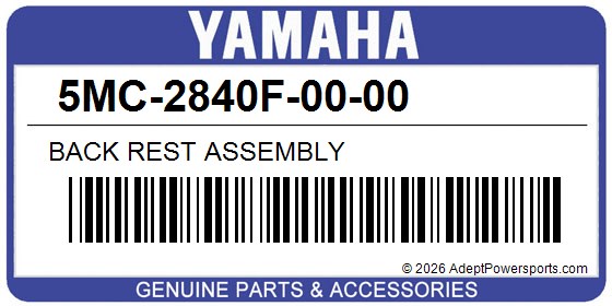Yamaha 5MC-2840F-00-00 Back Rest Assembly