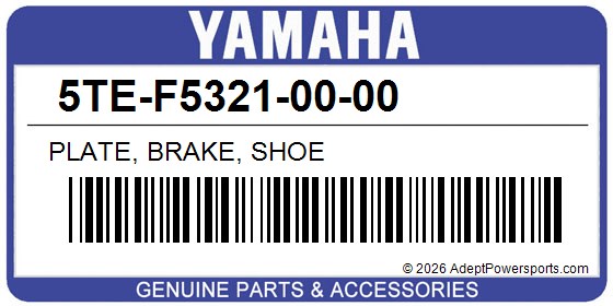 Yamaha 5TE-F5321-00-00 Plate, Brake, Shoe