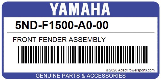 Yamaha 5ND-F1500-A0-00 Front Fender Assembly