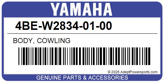 Yamaha 4BE-W2834-01-00 Body, Cowling