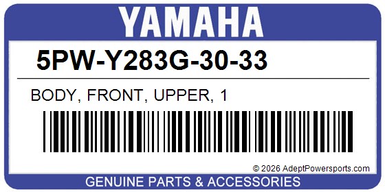 Yamaha 5PW-Y283G-30-33 Body, Front, Upper, 1