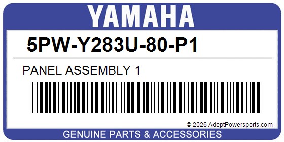 Yamaha 5PW-Y283U-80-P1 Panel Assembly 1