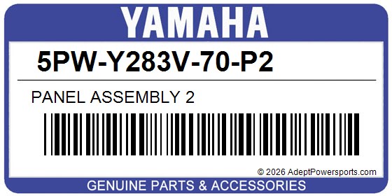 Yamaha 5PW-Y283V-70-P2 Panel Assembly 2