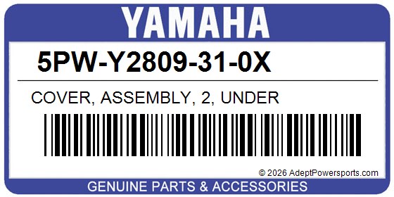 Yamaha 5PW-Y2809-31-0X Cover, Assembly, 2, Under
