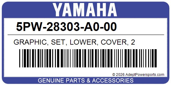 Yamaha 5PW-28303-A0-00 Graphic, Set, Lower, Cover, 2