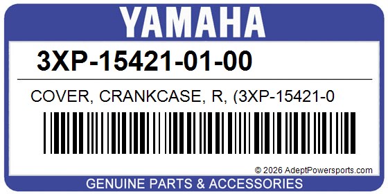 Yamaha 3XP-15421-01-00 Cover, Crankcase, R, (3Xp-15421-0