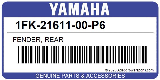 Yamaha 1FK-21611-00-P6 Fender, Rear