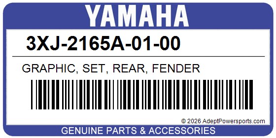 Yamaha 3XJ-2165A-01-00 Graphic, Set, Rear, Fender