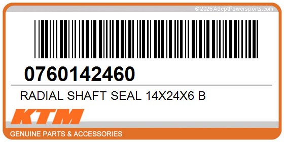 KTM 0760142460 Radial Shaft Seal 14X24x6 B