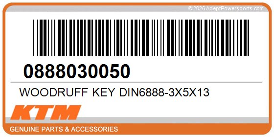 KTM 0888030050 Woodruff Key Din6888-3X5x13