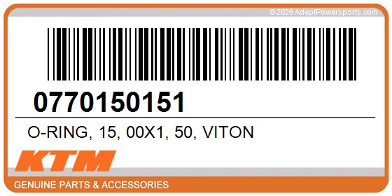 KTM 0770150151 O-Ring, 15, 00X1, 50, Viton