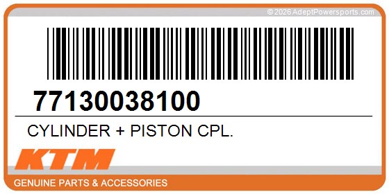 KTM 77130038100 Cylinder + Piston Cpl.
