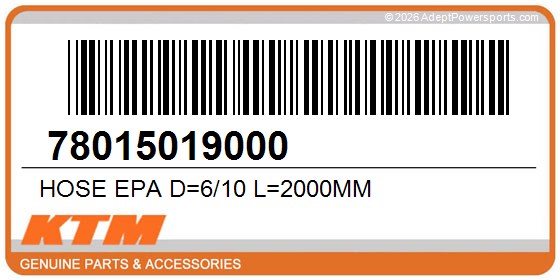 KTM 78015019000 Hose Epa D=6/10 L=2000Mm