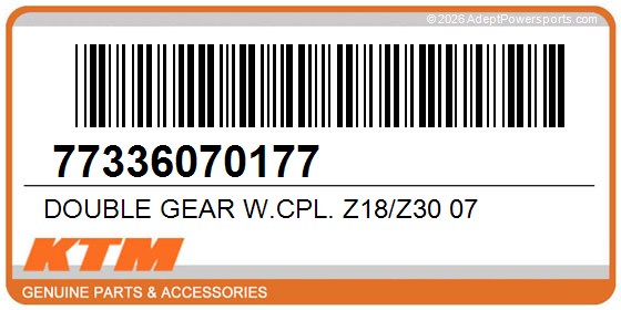 KTM 77336070177 Double Gear W.Cpl. Z18/Z30 07