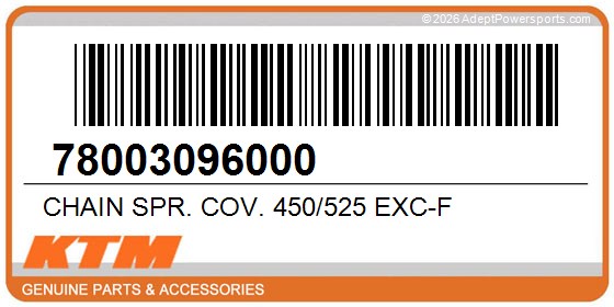 KTM 78003096000 Chain Spr. Cov. 450/525 Exc-F