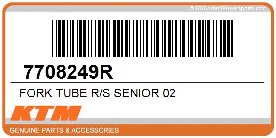 KTM 7708249R Fork Tube R/S Senior 02