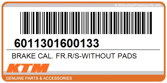 KTM 6011301600133 Brake Cal. Fr.R/S-Without Pads