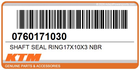 KTM 0760171030 Shaft Seal Ring17x10x3 Nbr