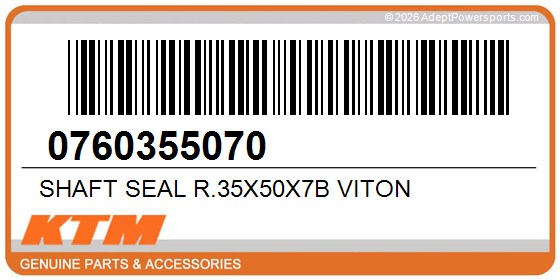 KTM 0760355070 Shaft Seal R.35X50x7b Viton