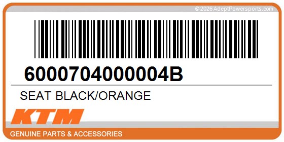 KTM 6000704000004B Seat Black/Orange