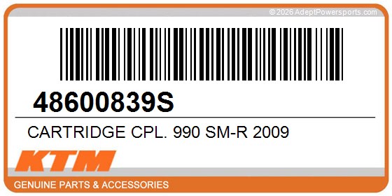 KTM 48600839S Cartridge Cpl. 990 Sm-R 2009