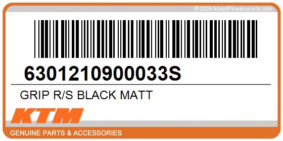 KTM 6301210900033S Grip R/S Black Matt