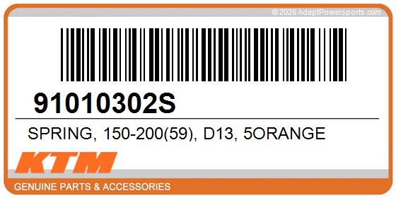KTM 91010302S Spring, 150-200(59), D13, 5Orange