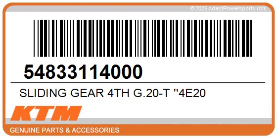 KTM 54833114000 Sliding Gear 4Th G.20-T ''4E20