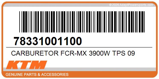 KTM 78331001100 Carburetor Fcr-Mx 3900W Tps 09