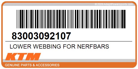 KTM 83003092107 Lower Webbing For Nerfbars