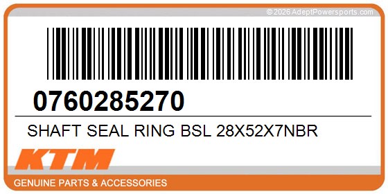 KTM 0760285270 Shaft Seal Ring Bsl 28X52x7nbr