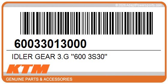 KTM 60033013000 Idler Gear 3.G ''600 3S30''