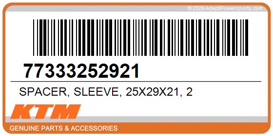 KTM 77333252921 Spacer, Sleeve, 25X29x21, 2