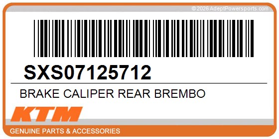 KTM SXS07125712 Brake Caliper Rear Brembo