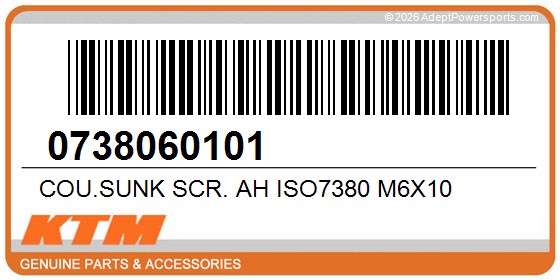 KTM 0738060101 Cou.Sunk Scr. Ah Iso7380 M6x10