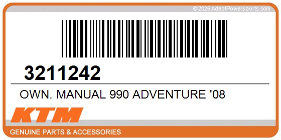 KTM 3211242 Own. Manual 990 Adventure '08