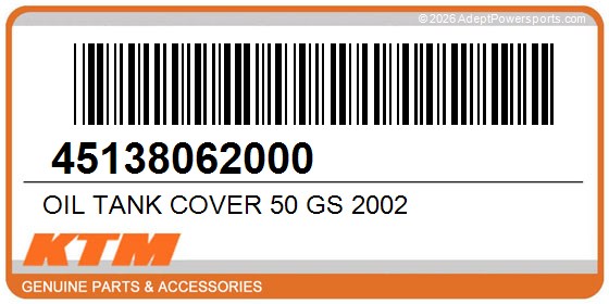 KTM 45138062000 Oil Tank Cover 50 Gs 2002