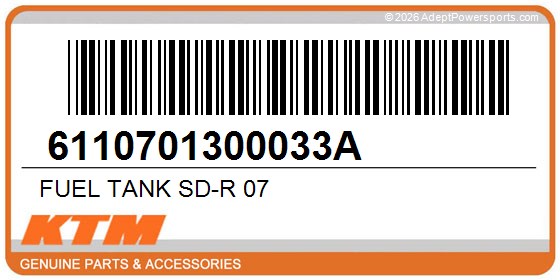 KTM 6110701300033A Fuel Tank Sd-R 07